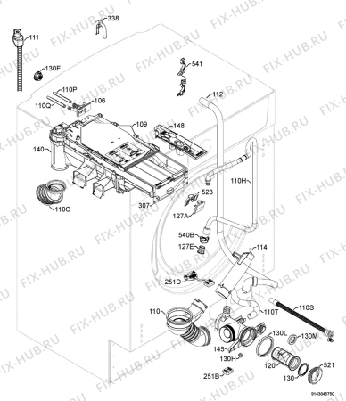 Взрыв-схема стиральной машины Electrolux EWG12750W - Схема узла Hydraulic System 272